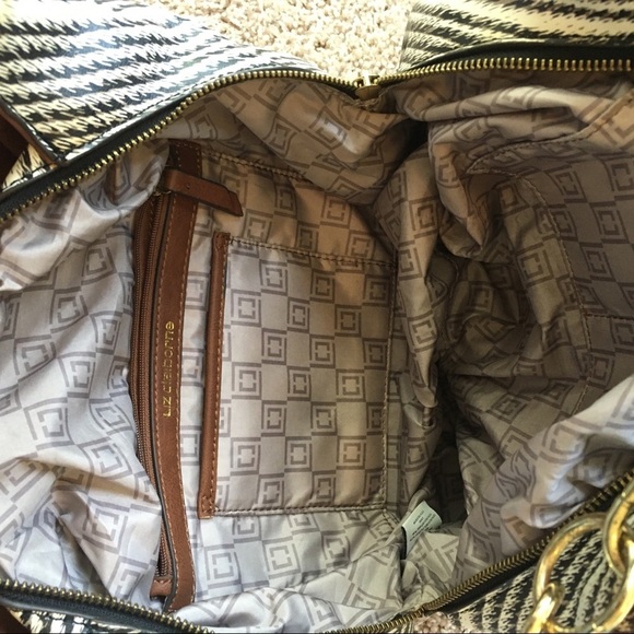 LIZ CLAIBORNE Women’s Black White and Tan Purse - Picture 6 of 11